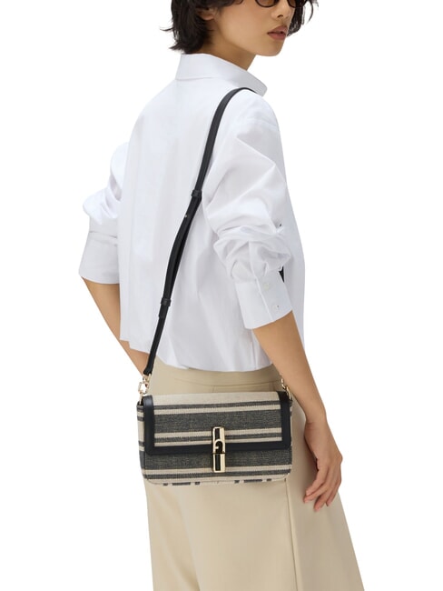 IRIDE Geantă de umăr, piele tonuri indigo - Genți femei