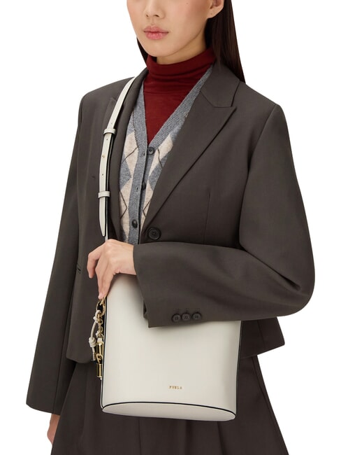 ROXIE Geantă de umăr, piele CREMĂ - Genți femei