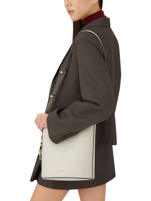 ROXIE Geantă de umăr, piele CREMĂ - Genți femei