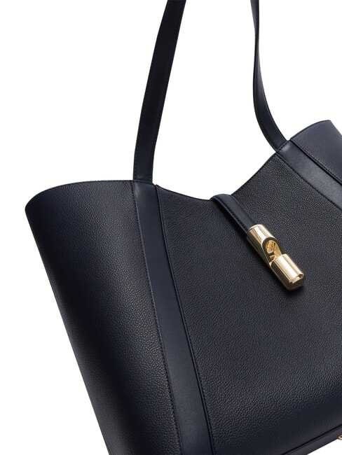 GOCCIA Geantă de umăr, piele albastru cerneală - Genți femei