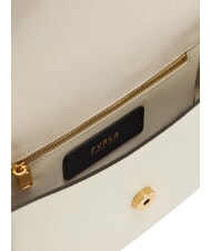 FURLA MOONLIGHT Geantă de umăr mini CREMĂ - Genți femei - 7