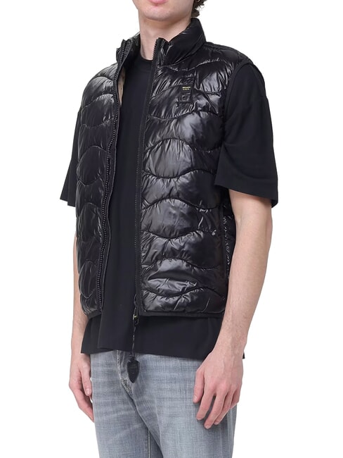 DANNY Vestă căptușită fără glugă negru/bej natural - Jachete fără m&acirc;neci pentru bărbați