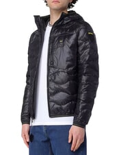 BLAUER WAVE Jachetă scurtă cu puf și glugă negru - Jachete pentru bărbați - 4