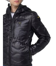 BLAUER WAVE Jachetă scurtă cu puf și glugă negru - Jachete pentru bărbați - 5