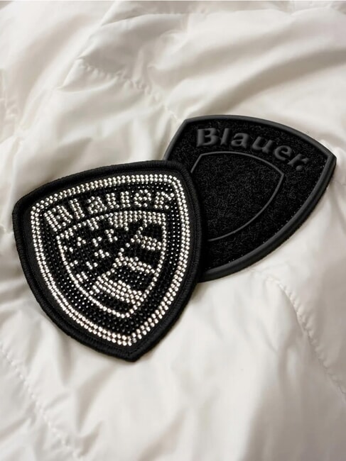 CAMELIA Jachetă scurtă cu puf și glugă Albă ca Zăpada - Jachete de puf pentru femei