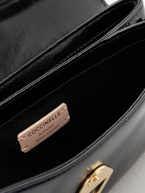 DEW SHINY CALF Geantă de umăr mini negru - Genți femei