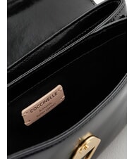 COCCINELLE DEW SHINY CALF Geantă de umăr mini negru - Genți femei - 4