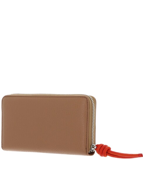 MYRTHA MAXI LOG Portofel mare din piele cu fermoar negru / roșu - Genți femei