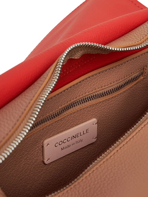 RAQUEL L Geanta de umar, piele negru / roșu - Genți femei