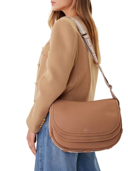 RAQUEL L Geanta de umar, piele negru / roșu - Genți femei