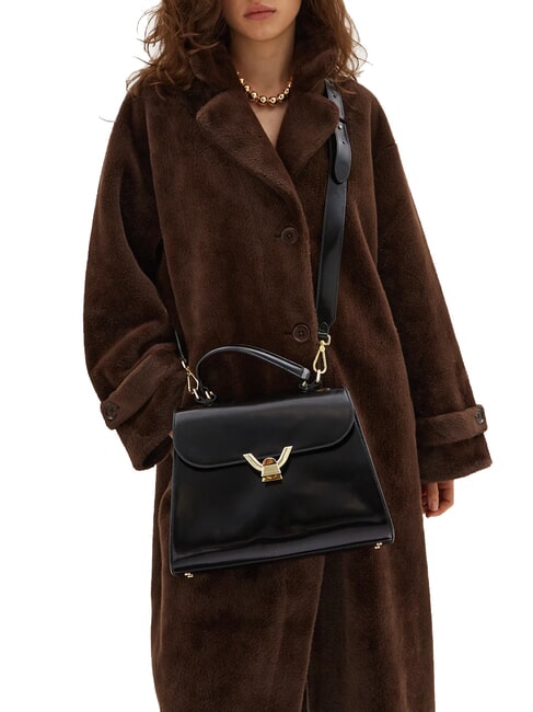 DEW SHINY CALF Geantă de m&acirc;nă, cu curea de umăr negru - Genți femei