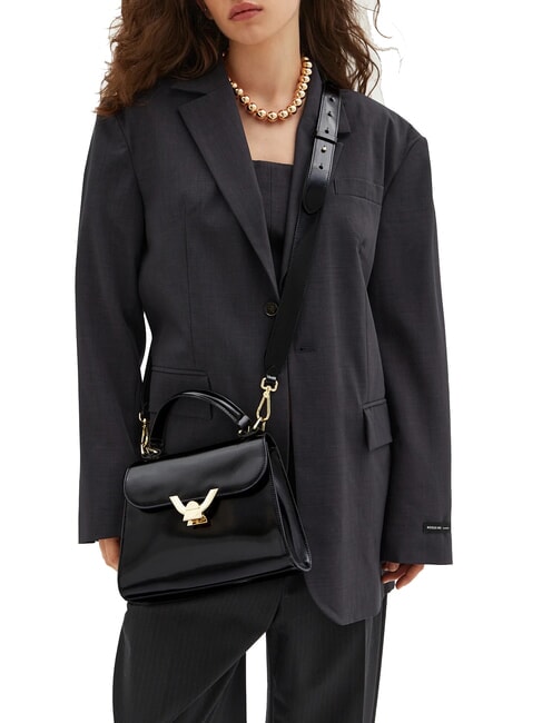 DEW SHINY CALF Geantă de m&acirc;nă, cu curea de umăr negru - Genți femei