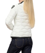 BLAUER CAMELIA Jachetă scurtă cu puf și glugă Albă ca Zăpada - Jachete de puf pentru femei - 3