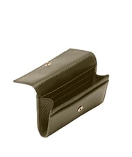 COCCINELLE METALLIC SOFT Portcard din piele ciocănită verde laur - Portofele femei - 2