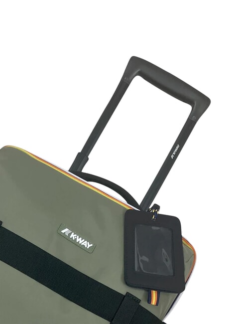 BLOSSAC  Cărucior pentru bagaje de m&acirc;nă impermeabil lichen verde-negru p - Bagaje de m&acirc;nă