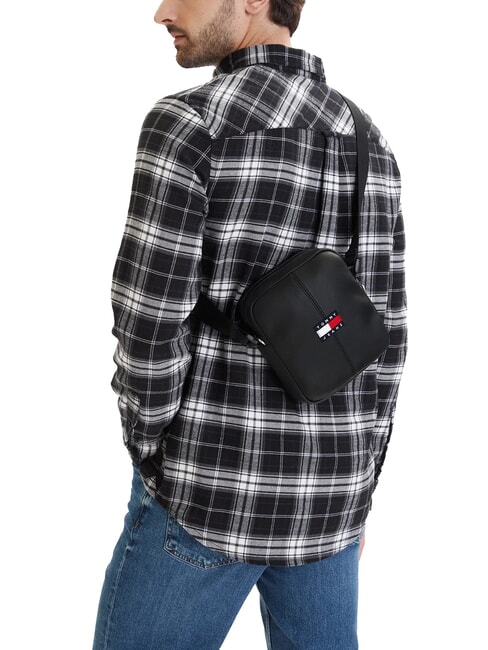 TJ ESS DAILY PU Geantă de umăr negru - Genți de umăr bărbați