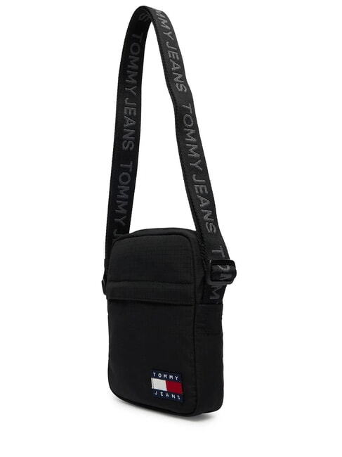 TJ ESS DAILY Geantă de nailon reciclată negru - Genți de umăr bărbați