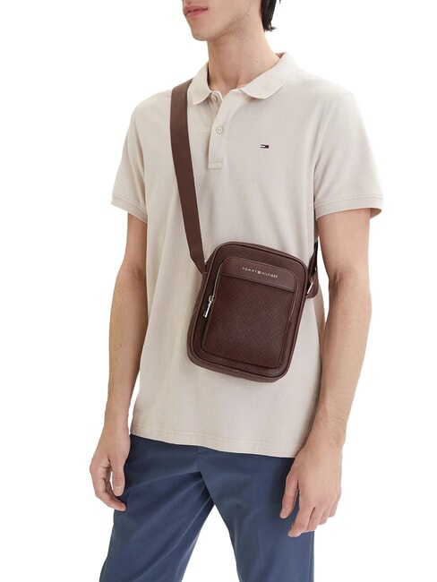 TH FLAG MONOGRAM Geantă de umăr boabe de cafea - Genți de umăr bărbați