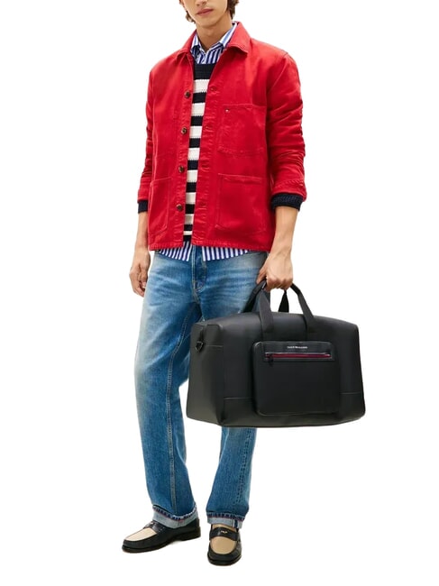 TH FOUNDATION Geantă de voiaj cu curea de umăr negru - Genți de voiaj