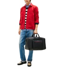 TOMMY HILFIGER TH FOUNDATION Geantă de voiaj cu curea de umăr negru - Genți de voiaj - 4