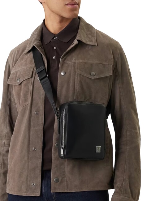 HARDWARE EMBLEM Geantă de umăr pe negru - Genți de umăr bărbați