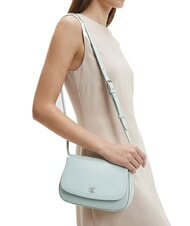CALVIN KLEIN HARDWARE MONOGRAM Geantă de umăr mini șoaptă albastră - Genți femei - 2