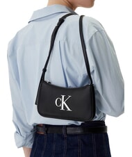CALVIN KLEIN BOLD MONOGRAM Geantă de umăr mini alb-negru - Genți femei - 5