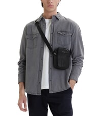 CALVIN KLEIN BOLD LOGO NYLON Geantă subțire pe negru - Genți de umăr bărbați - 4