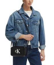 CALVIN KLEIN BOLD MONOGRAM Geantă de umăr mini alb-negru - Genți femei - 2