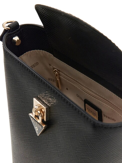 PATSIE Geantă de umăr, geantă tip găleată BLACK - Genți femei