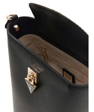 GUESS PATSIE Geantă de umăr, geantă tip găleată BLACK - Genți femei - 3