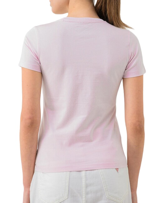 SLIM LOGO Tricou stretch slim fit liliac de vară - tricou