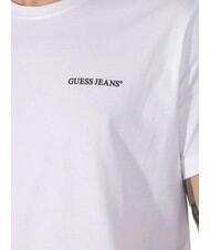 GUESS JEANS REGULAR LOGO Tricou din bumbac alb purpuriu - tricou - 3
