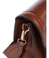 THE BRIDGE ELBA Geantă de umăr, din piele BROWN - Genți femei - 3