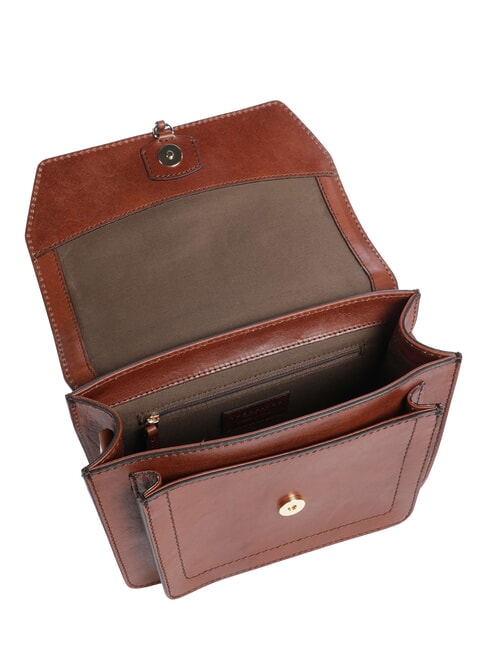 ELBA Geantă de umăr, din piele BROWN - Genți femei