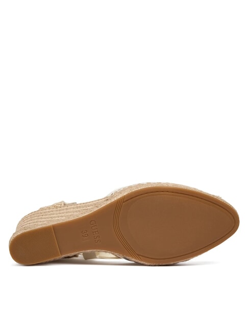 CHEYIN Sandale espadrile cu toc de 10 cm alb natural - Pantofi femei