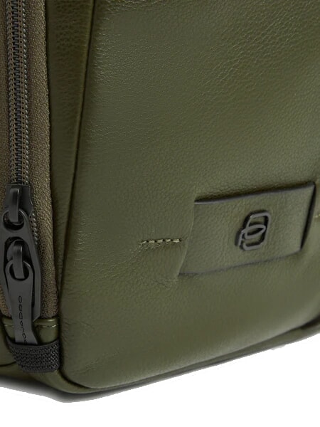 RUSSEL Rucsac din piele pentru laptop de 15,6" VERDE - Rucsacuri pentru laptop