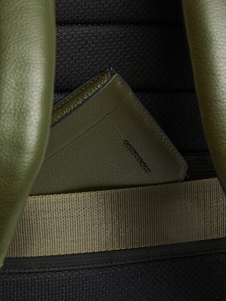 RUSSEL Rucsac din piele pentru laptop de 15,6" VERDE - Rucsacuri pentru laptop