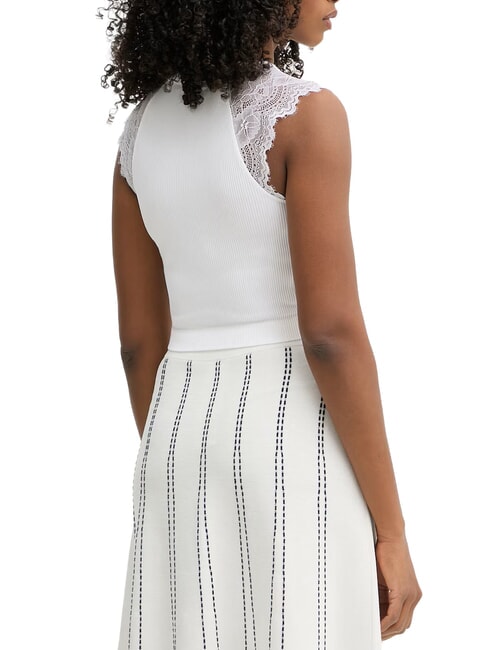 MILLIE Top alb purpuriu - tricou