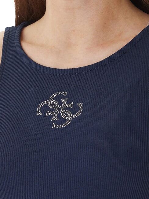 GUENDALINA Top albastru &icirc;nnegrit - tricou