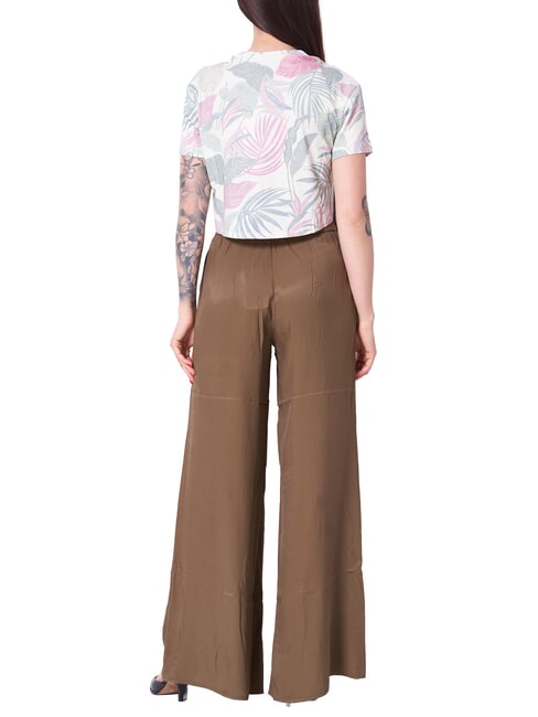 SCRIPT CROP Tricou din bumbac imprimeu junglă choco - tricou