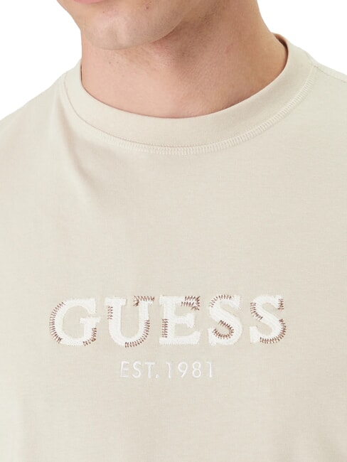 LOGO CONTRAST Tricou din bumbac stejar deschis - tricou