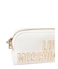 LOVE MOSCHINO ENAMELED Geantă de umăr, strălucitoare alb - Genți femei - 3