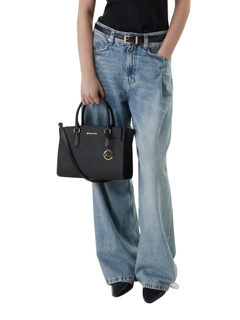 BECCA Geantă de m&acirc;nă cu curea de umăr, din piele negru - Genți femei