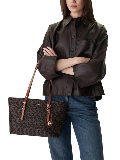 QUINN Geantă de umăr din piele brn/ghinda - Genți femei