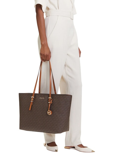 QUINN Geantă de cumpărături din piele de umăr brn/ghinda - Genți femei