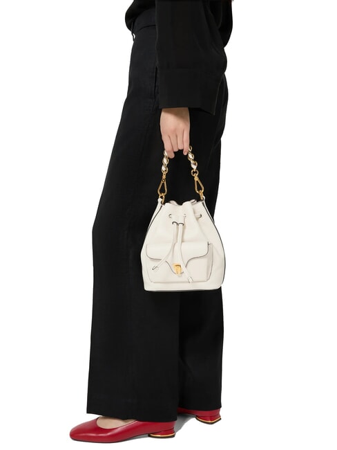 BEAT GENERATION Mini găleată din piele perla - Genți femei