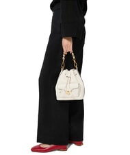 COCCINELLE BEAT GENERATION Mini găleată din piele perla - Genți femei - 4