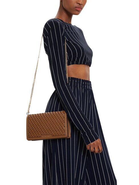 JET SET Geantă mini din piele maro - Genți femei