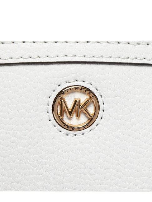 CHANTAL Geantă de m&acirc;nă cu curea de umăr, din piele alb - Genți femei